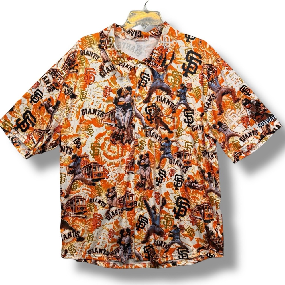 San Francisco SF Giants Shirt 2014 World Series Team Hawaiian SGA 8/10/24 XL AOP
